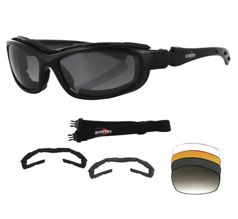 Bobster Road Hog II Convertible and Interchangeable Lens Goggle Sunglasses